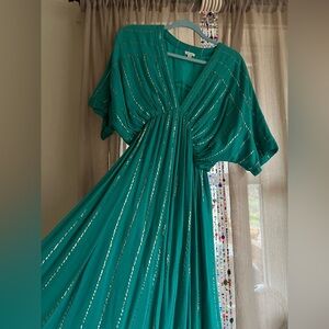 NWOT Beachy Teal Maxi Dress
